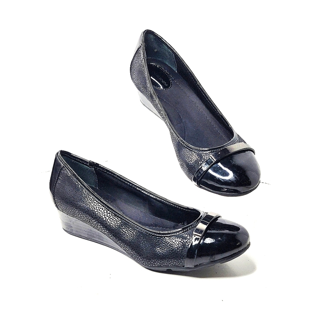 Mark Lemp - Black Flex Wedge Pumps